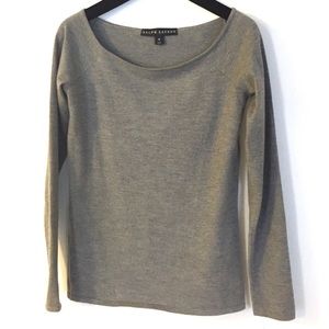 Gray RL Black Label Cashmere Top
